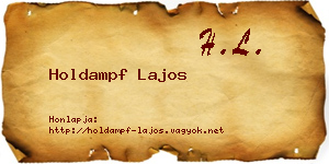 Holdampf Lajos névjegykártya